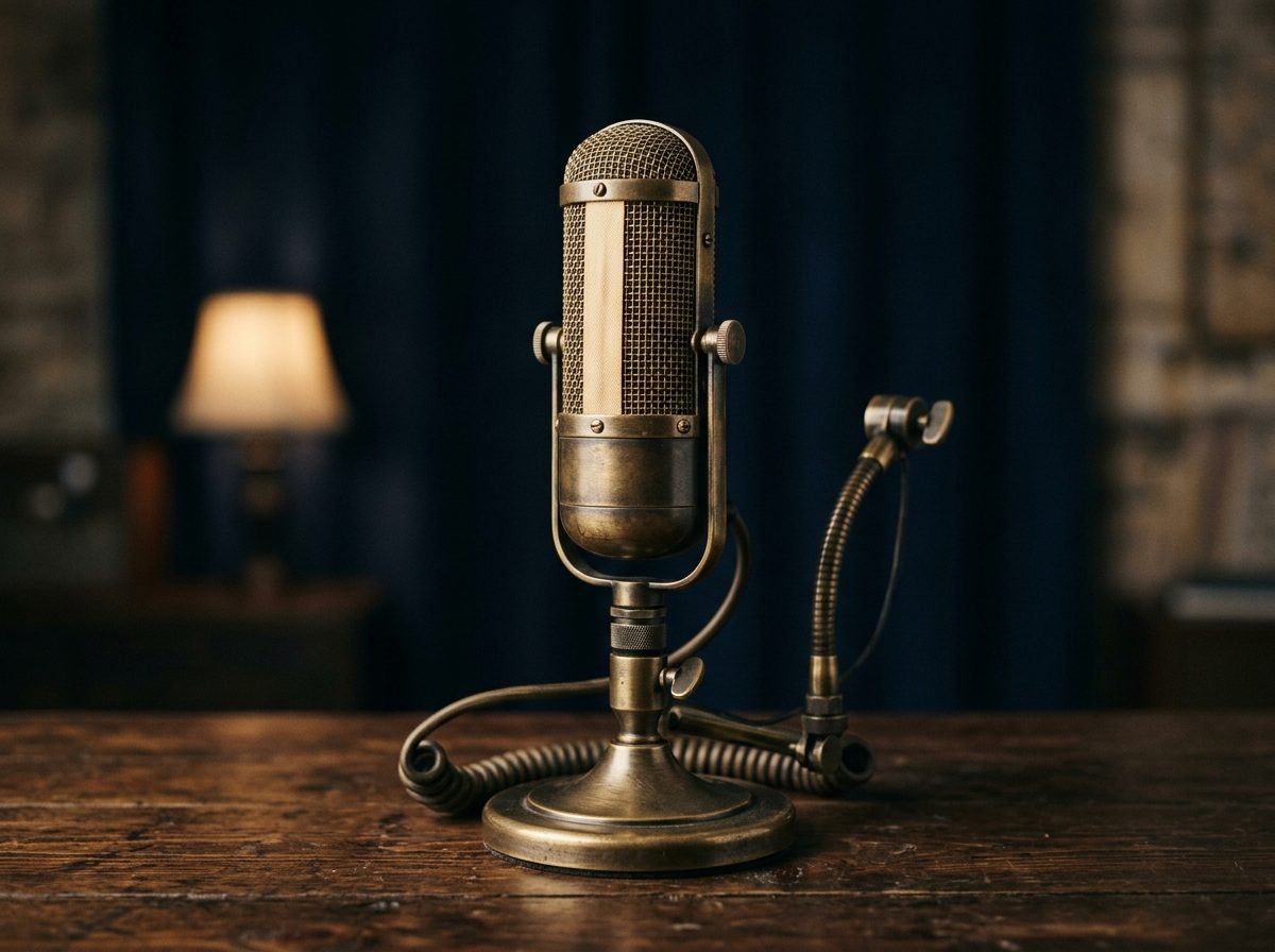 Vintage broadcasting microphone